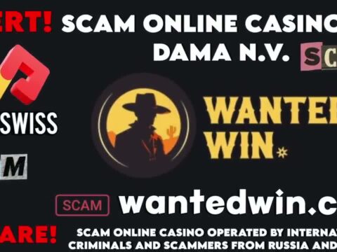 Wanted win Warning for Those Who Gamble Online, scam by DamaNV and Softswiss